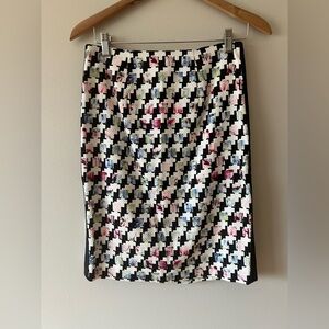 White House Black Market Houndstooth Mixed Print Pencil Skirt 2